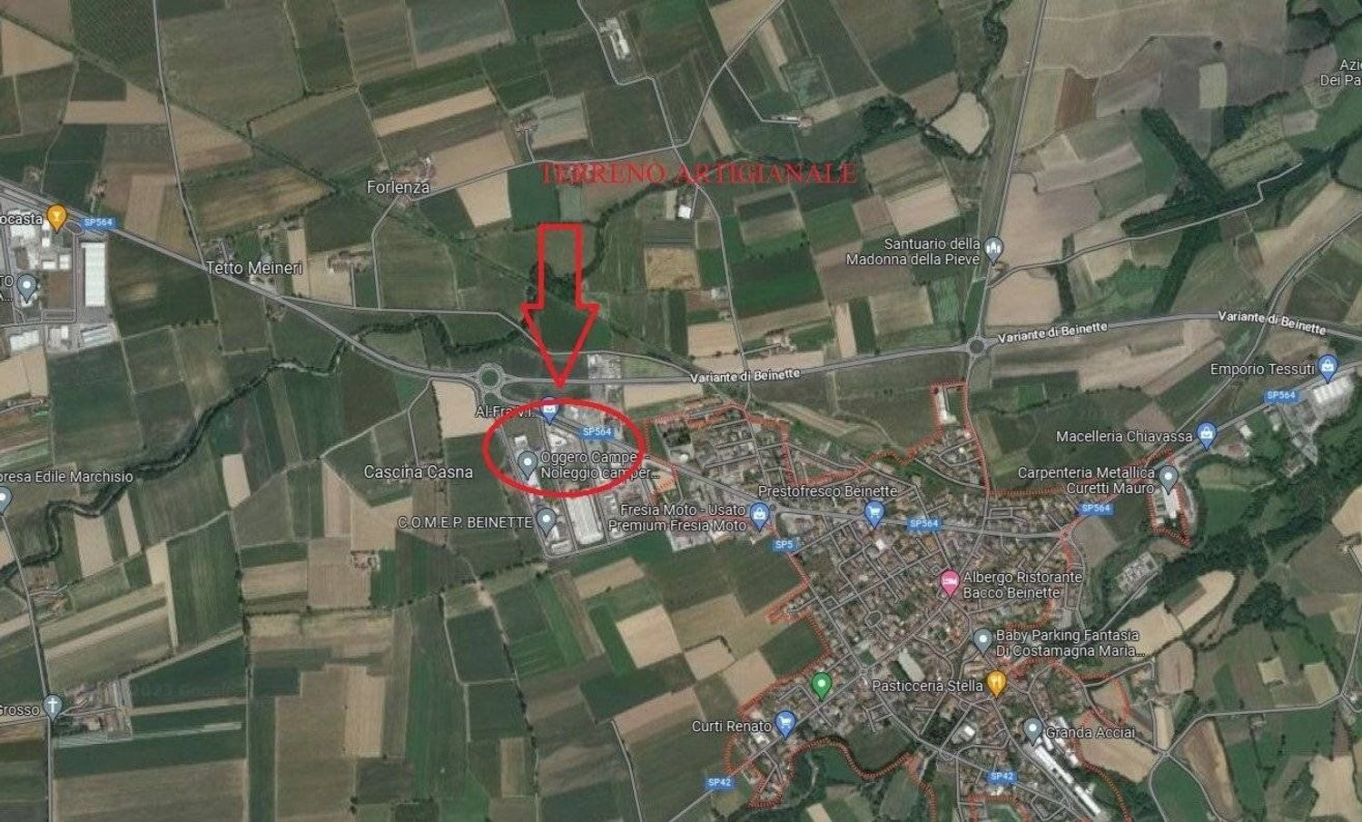 Terreno artigianale - terziario in vendita