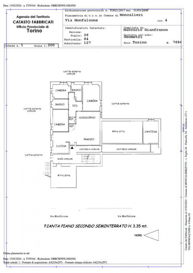 Appartamento in Vendita a Moncalieri