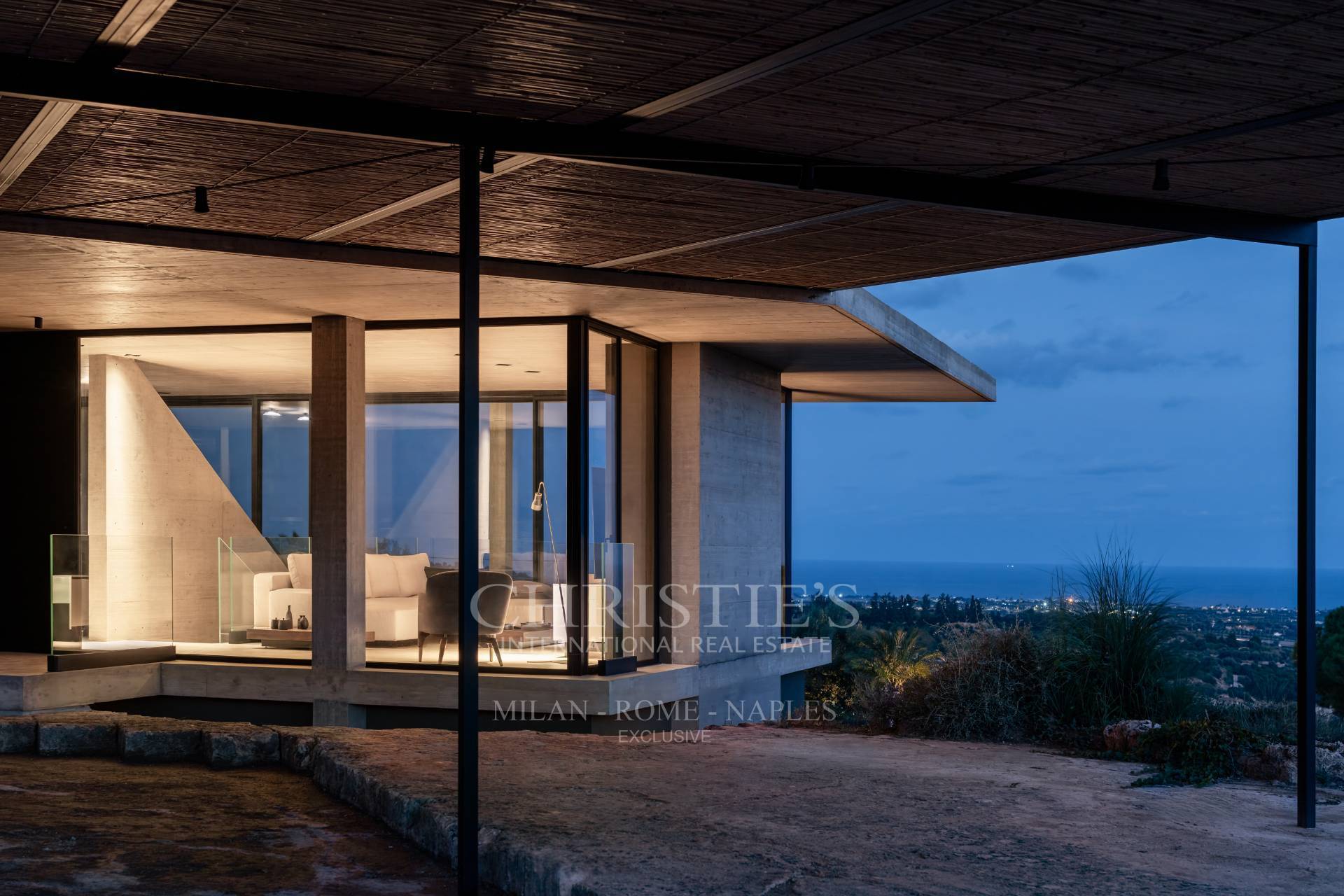 picture of Designer Glass House In An Ancient Stone Quarry With Sea And Val Di Noto Views