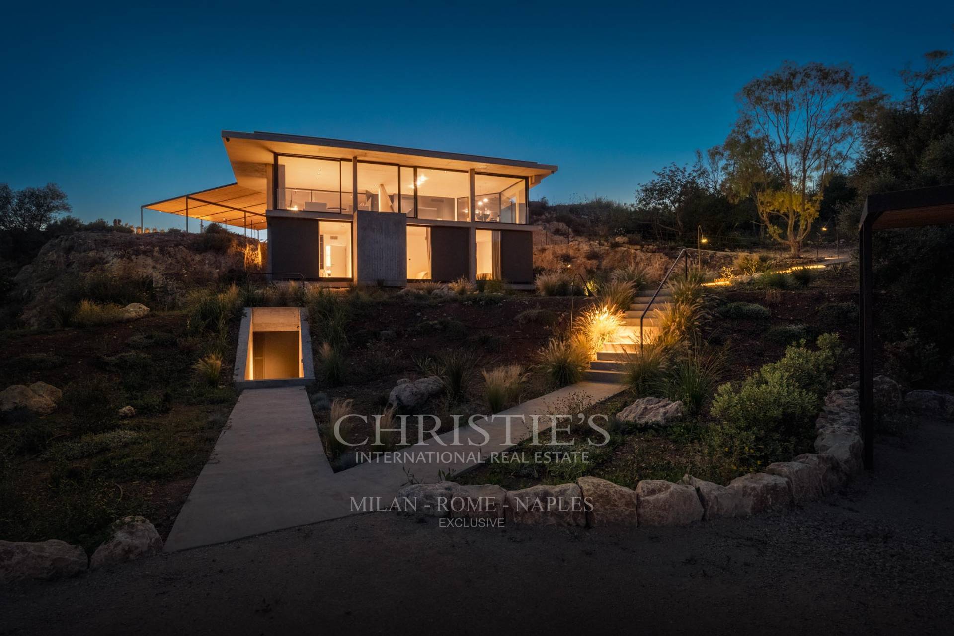 picture of Designer Glass House In An Ancient Stone Quarry With Sea And Val Di Noto Views