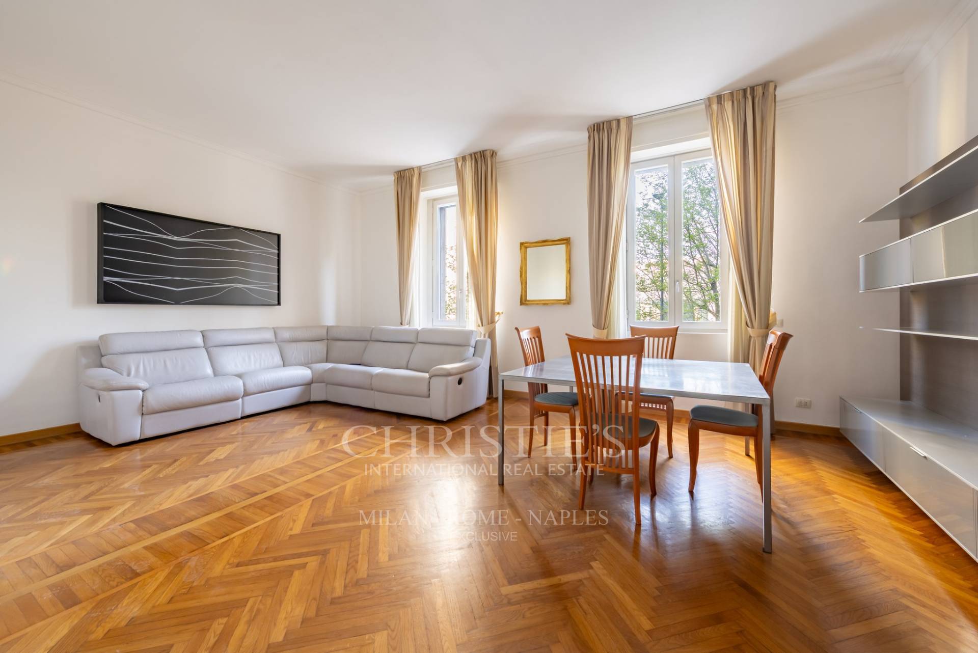 picture of Elegant Three-bedroom Apartment For Rent On A Temporary Lease, Just Steps From Piazza Gae Aulenti