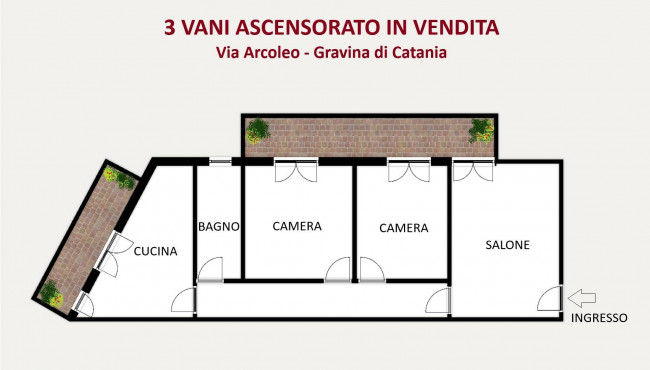 Appartamento in vendita a Gravina Di Catania (CT)