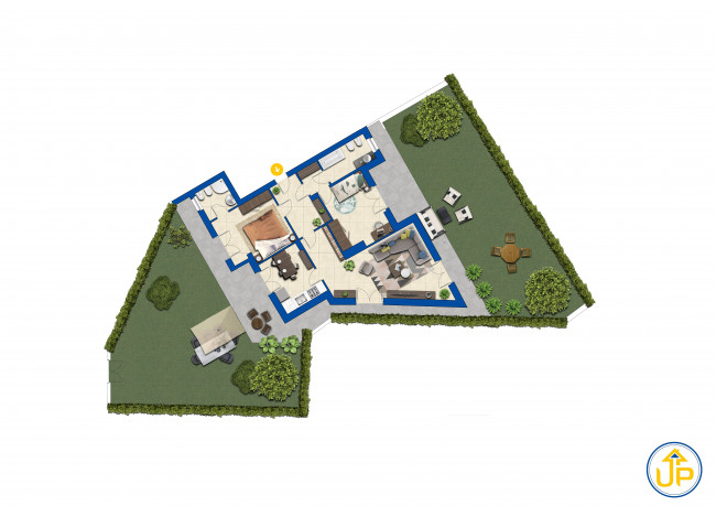 appartamento con giardino