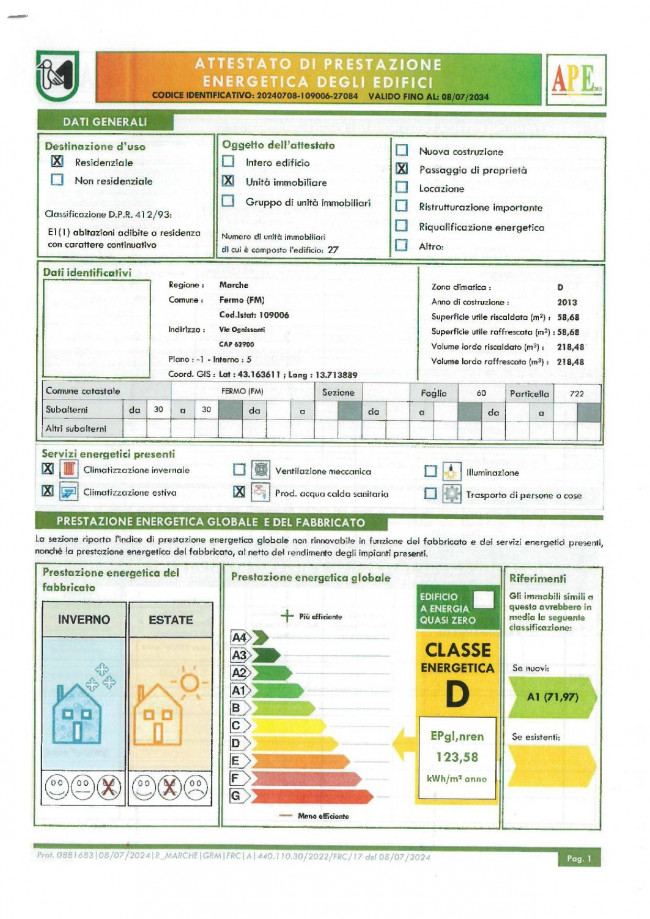 Apartment for sale in Fermo