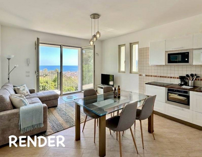 Two-roomed flat for sale in Alassio