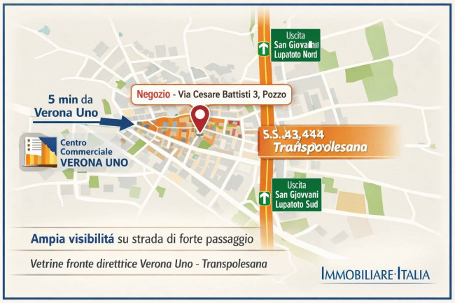 Locale commerciale in affitto a San Giovanni Lupatoto
